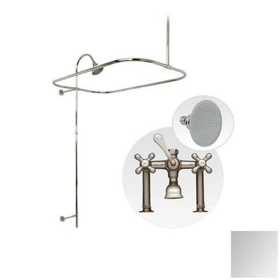 Randolph Morris Deck Mount Clawfoot Tub Shower Enclosure with Faucet and Watering Can Showerhead RM739W-60C