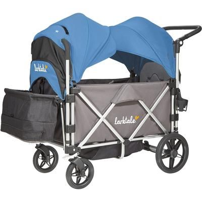 Larktale Caravan Stroller Wagon Complete - Mornington Gray/Freshwater Blue