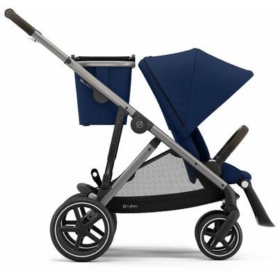 Cybex Gazelle S Single-to-Double Stroller - Navy Blue (Taupe Frame)