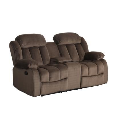 Sunset Trading Teddy Bear Reclining Loveseat with Console - Sunset Trading SU-LN660-206