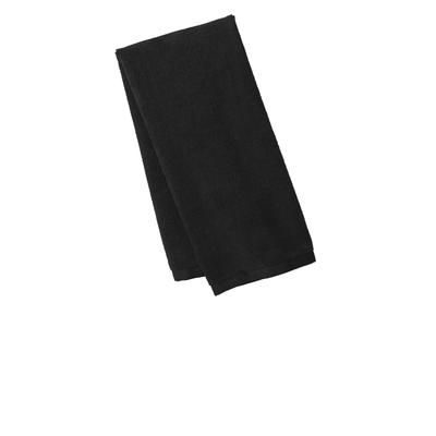 Port Authority TW540 Microfiber Golf Towel in Black size OSFA | Polyester Blend