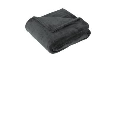 Port Authority BP32 Oversized Ultra Plush Blanket in Graphite Grey size OSFA | Polyester