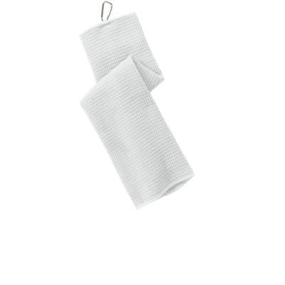 Port Authority TW60 Waffle Microfiber Golf Towel in White size OSFA | Polyester Blend