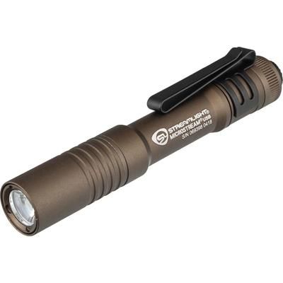 Streamlight MicroStream USB Rechargeable Bright Small LED Flashlight 250/50 Lumens w/ 5in USB Cord and Lanyard Clam Coyote 66608