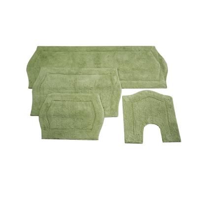 Waterford 4-Pc. Bath Rug Set Blue by Home Weavers Inc in Sage (Size 4 RUG SET)