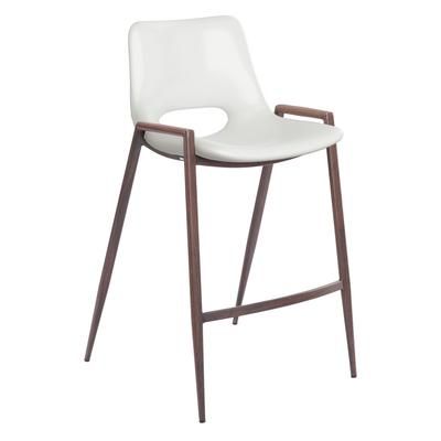 Desi Counter Chair (Set of 2) White - Zuo Modern 109069