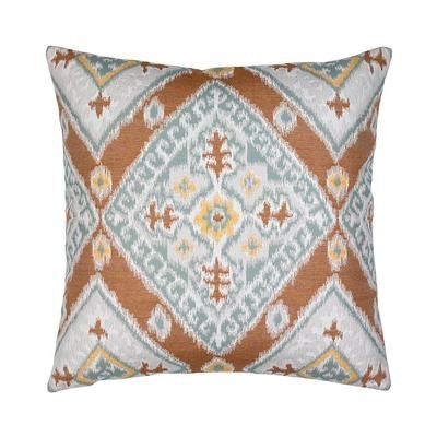 Ikat Diamond Indoor/Outdoor Pillow by Elaine Smith - Flame, 12" x 20" Lumbar Flame - Frontgate