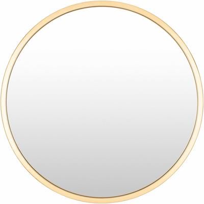 Guindarohan 32"H x 32"W x 1"D Modern Wall Mirror Gold Mirror - Boutique Rugs