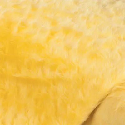 Tissu peluche, jaune