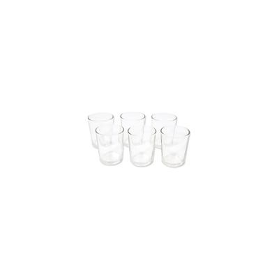 Photophores en verre, ronds, 6,5 cm, 5,5 cm Ø, 6 pièces