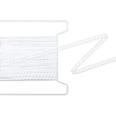 Galon de dentelle, blanc, largeur : 1 cm, longueur : 5 m