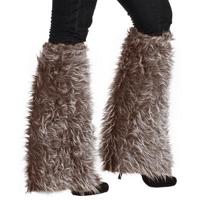 Guêtres "peluche", marron
