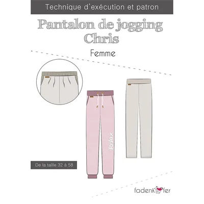 Fadenkäfer Patron "Pantalon de jogging Chris" pour femmes