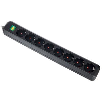 Brennenstuhl Eco-L 8 Way Split Sw 3m BK