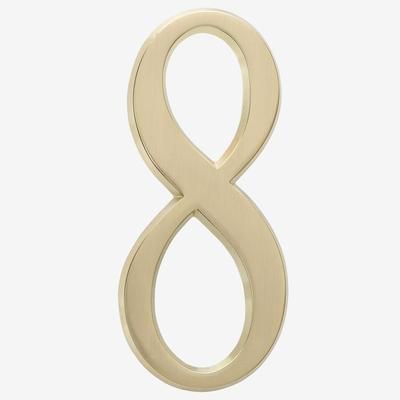 4" Numbers by Whitehall Products in 8 Gold