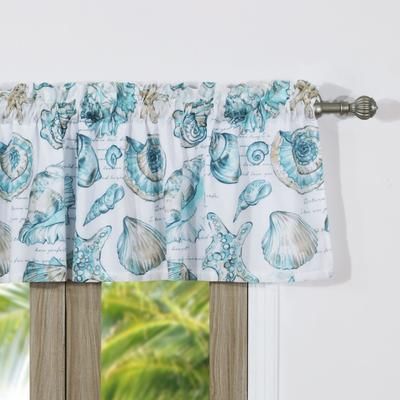 Wide Width Cruz Window Valance by Barefoot Bungalow in White (Size 84" W 19" L)