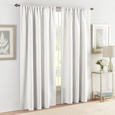 Wide Width Sunset European Matelassé Window Panel Pair by Sky Home in White (Size 50" W 84" L)