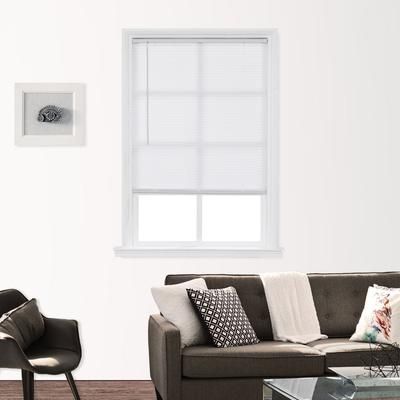 Wide Width Cut-to-Width 1" LF Cordless Blind by BrylaneHome in White (Size 24" W 64" L)