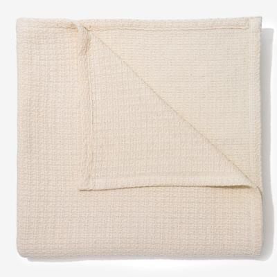 BH Studio Extra Large Cotton Blanket by BH Studio in Parchment (Size FL/QUE)