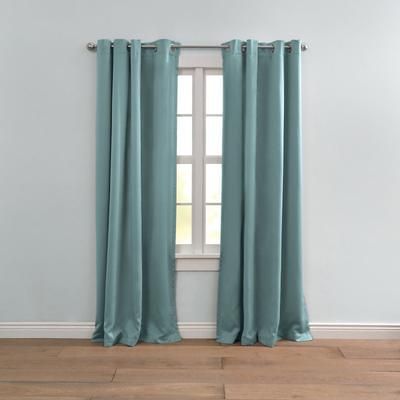 Wide Width BH Studio Room-Darkening Grommet Panel by BH Studio in Seaglass (Size 54" W 95" L) Window Curtain