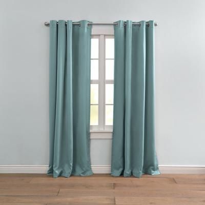 Wide Width BH Studio Room-Darkening Grommet Panel by BH Studio in Seaglass (Size 54" W 95" L) Window Curtain