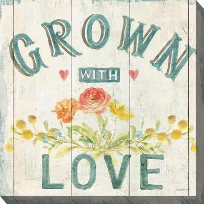 GROWN WITH LOVE OUTDOOR ART 24X24 by West of the Wind in Multi
