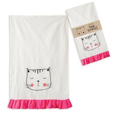 Kitty Tea Towel - Box of 4 - CTW Home Collection 780212