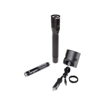 Nightstick Duty Size Dual-Light Rechargeable 650 Lumen Metal LED Flashlight w/Tail Cap Magnet DC Charger Battery Black NSR-9940XLDC