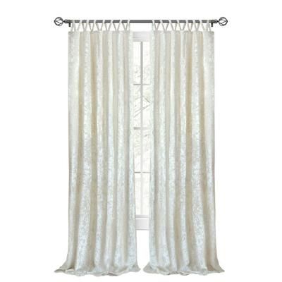 Wide Width Harper Criss-Cross Window Curtain Panel - 50x63 by Achim Home Décor in Creamy White (Size 50" W 63" L)