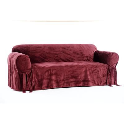 Royal Velvet Slipcover by Classic Slipcovers in Merlot (Size LOVESEAT)
