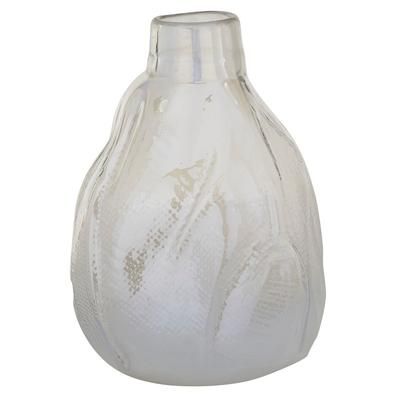 Juniper + Ivory 14 In. x 9 In. Contemporary Vase White Glass - Juniper + Ivory 83371