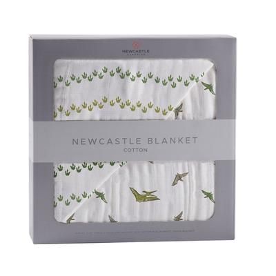 Dino Feet and Pteranodon Cotton Muslin NewcastleBlanket - Newcastle Classics 3003