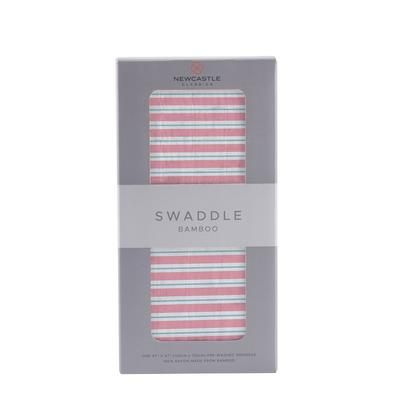 Candy Stripe Bamboo Muslin Swaddle - Newcastle Classics 2015