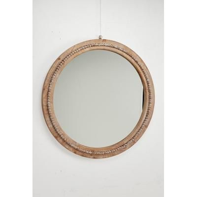 Juniper + Ivory 36 In. x 36 In. Rustic Wall Mirror Light Brown Wood - Juniper + Ivory 43591