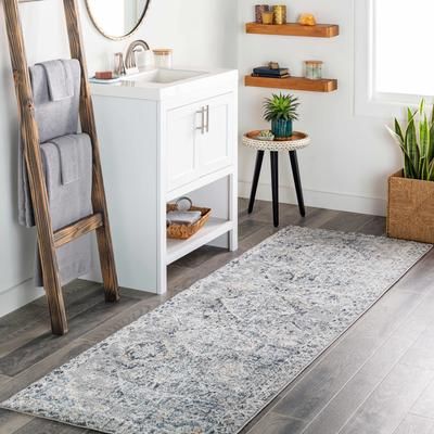 Balamban 8'10" x 13'1" Traditional Updated Traditional Farmhouse Cream/Denim/Navy/Gray/Light Beige/Rust/Brick Red/Rust/Peach/Beige Area Rug - Boutique Rugs