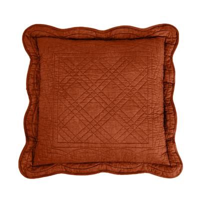 Florence Square Pillow by BrylaneHome in Spice