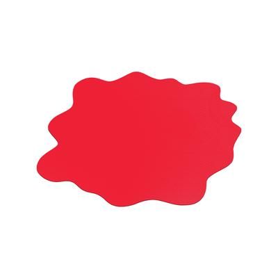 "CraftTex Red Sploshmat Crafts, Kids and Classrooms Floor Mat for Hard Floor - 40" x 40" - Floortex CC124040PRV"