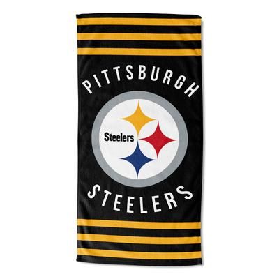 Steelers Stripes Beach Towel by NFL in Multi