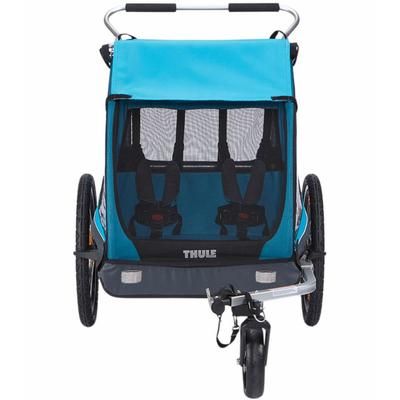 Thule Coaster XT Bicycle Trailer + Rain Cover Bundle - Blue