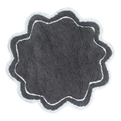 Allure Round Bah Rug Collection by Home Weavers Inc in Dark Grey (Size 30" ROUND)