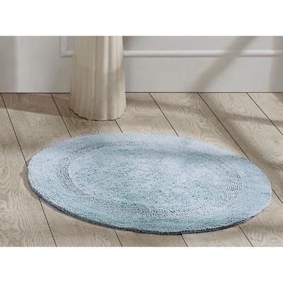 Lux Collections Bath Mat Rug 30" Round by Better Trends in Blue