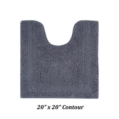 Lux Collections Bath Mat Rug 20" X 20" Contour by Better Trends in Gray