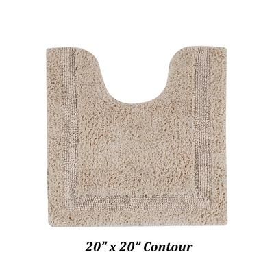 Lux Collections Bath Mat Rug 20" X 20" Contour by Better Trends in Sand