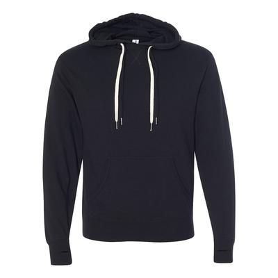 Independent Trading Co. PRM90HT Midweight French Terry Hooded Sweatshirt in Black size XL | Cotton/Polyester Blend
