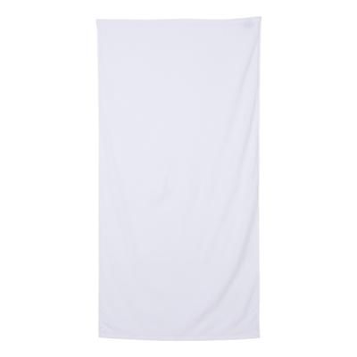 Q-Tees QV3060 Velour Beach Towel in White | Cotton