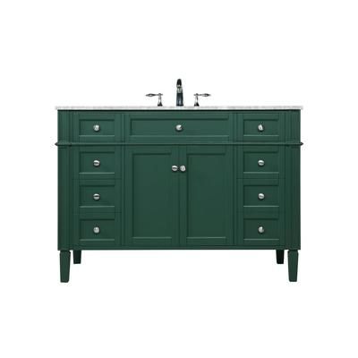 48 inch single bathroom vanity in green - Elegant Lighting VF12548GN