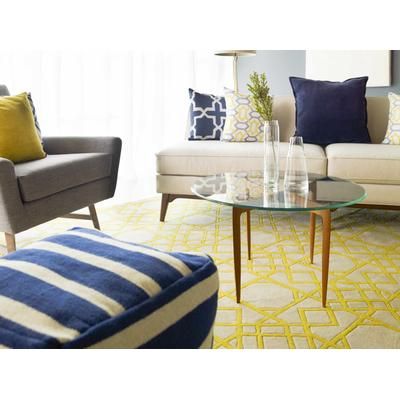Petal 22" Square Cottage Navy Throw Pillow - Boutique Rugs