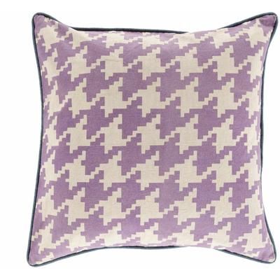 Chrisman 18" Square Cottage Cotton Mauve/Ink Blue/Ivory/Teal Throw Pillow - Boutique Rugs