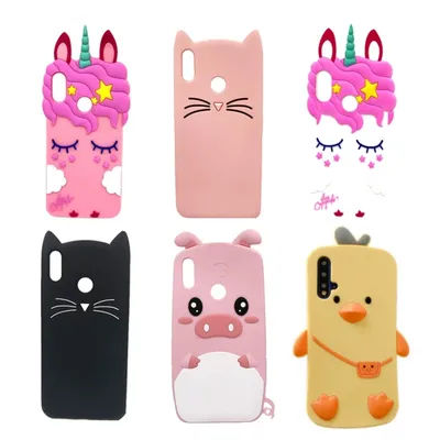 Juste de téléphone en silicone pour Huawei P30 Lite coque arrière à motifs de dessin animé mignon