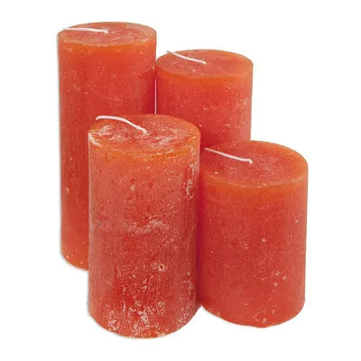 Bougies rustiques, orange